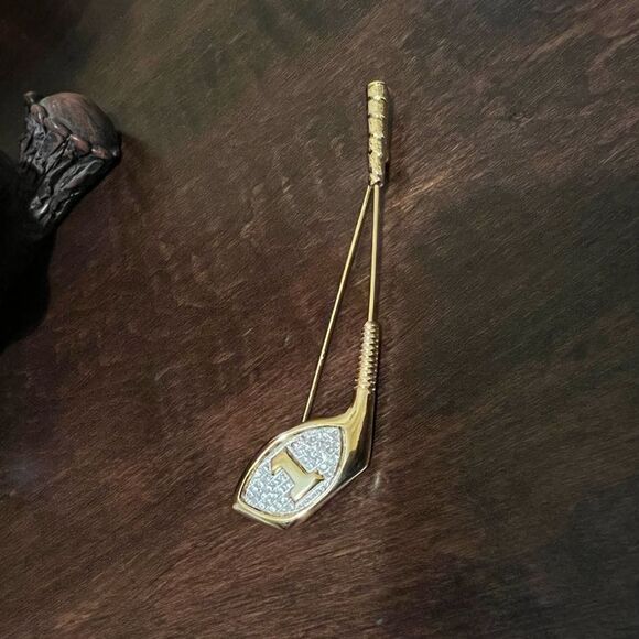 TONA VINTAGE 4" GOLF CLUB # 1 W, CRYSTAL STONES - Picture 4 of 4